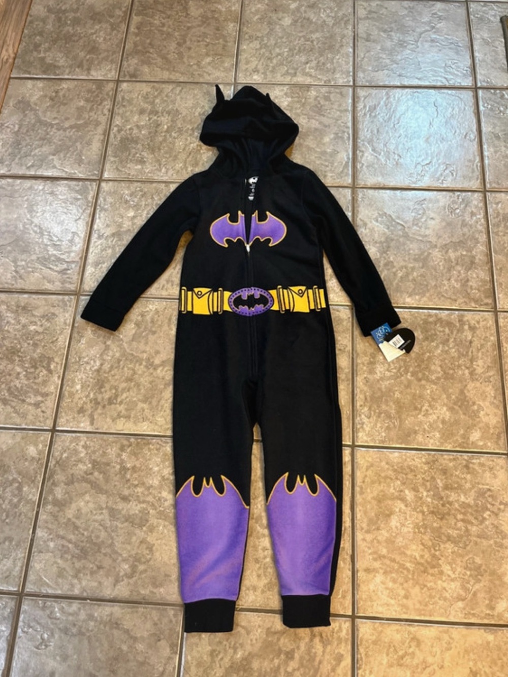 Batgirl Hooded Unionsuit Blanket Sleeper Size 6-6X